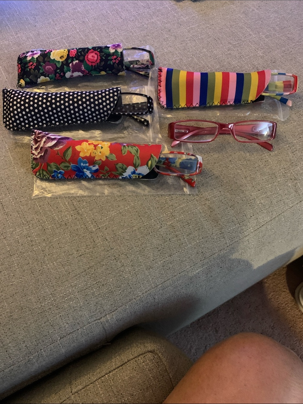 Hummingbird Reading Glasses with Colorful Patterned Slip Cases